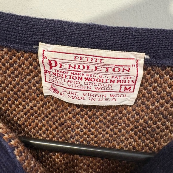 VINTAGE- PENDLETON WOOL CARDIGAN- M - Picture 3 of 5